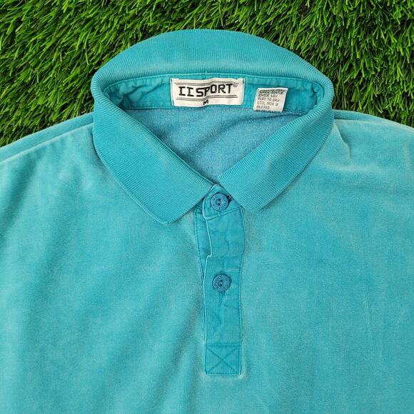 Vintage 90s MOD Velour Collared Sweater Womens M 21x24 Baggy - Picture 11 of 13